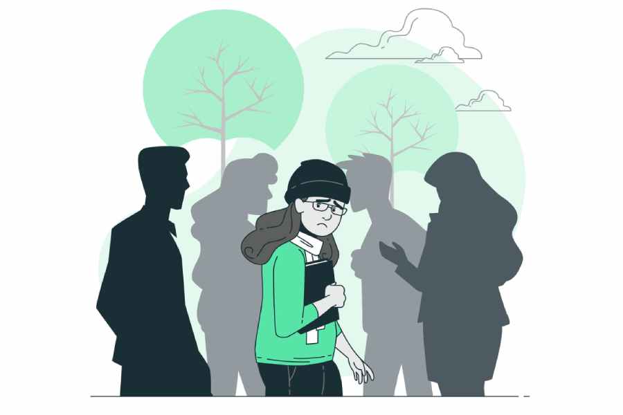 Person experiencing Social Anxiety symptom of Psychotic Spectrum Disorder