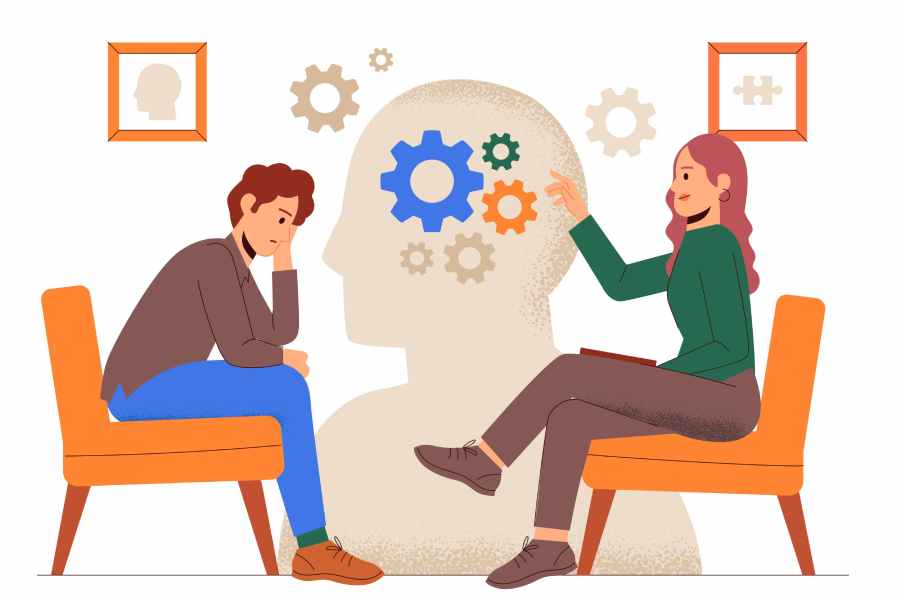 Person attending counselling section to understand the treatment for psychotic spectrum disorder